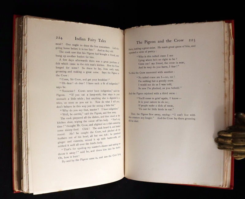1892 Rare First Edition - INDIAN Fairy Tales by Joseph Jacobs illustrated by John D. Batten.