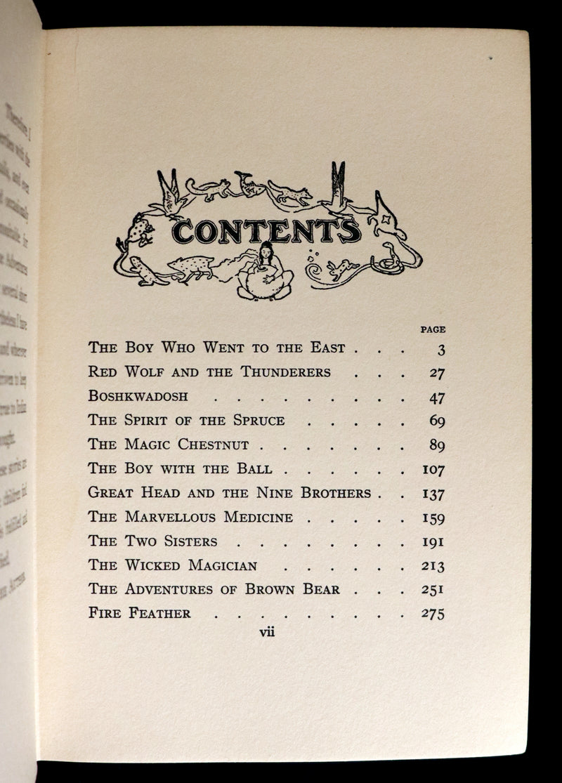 1917 Scarce Iroquois & Algonquin legends of the Great Lakes - The Boy Who Went to the East and other Indian Fairy Tales.