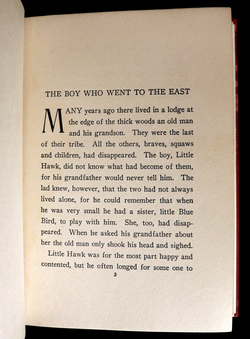 1917 Scarce Iroquois & Algonquin legends of the Great Lakes - The Boy Who Went to the East and other Indian Fairy Tales.