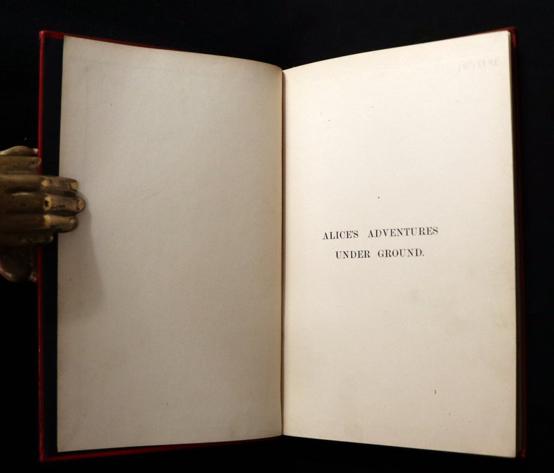 1886 Rare First Edition - Alice's Adventures Under Ground illustrated by Lewis Carroll.