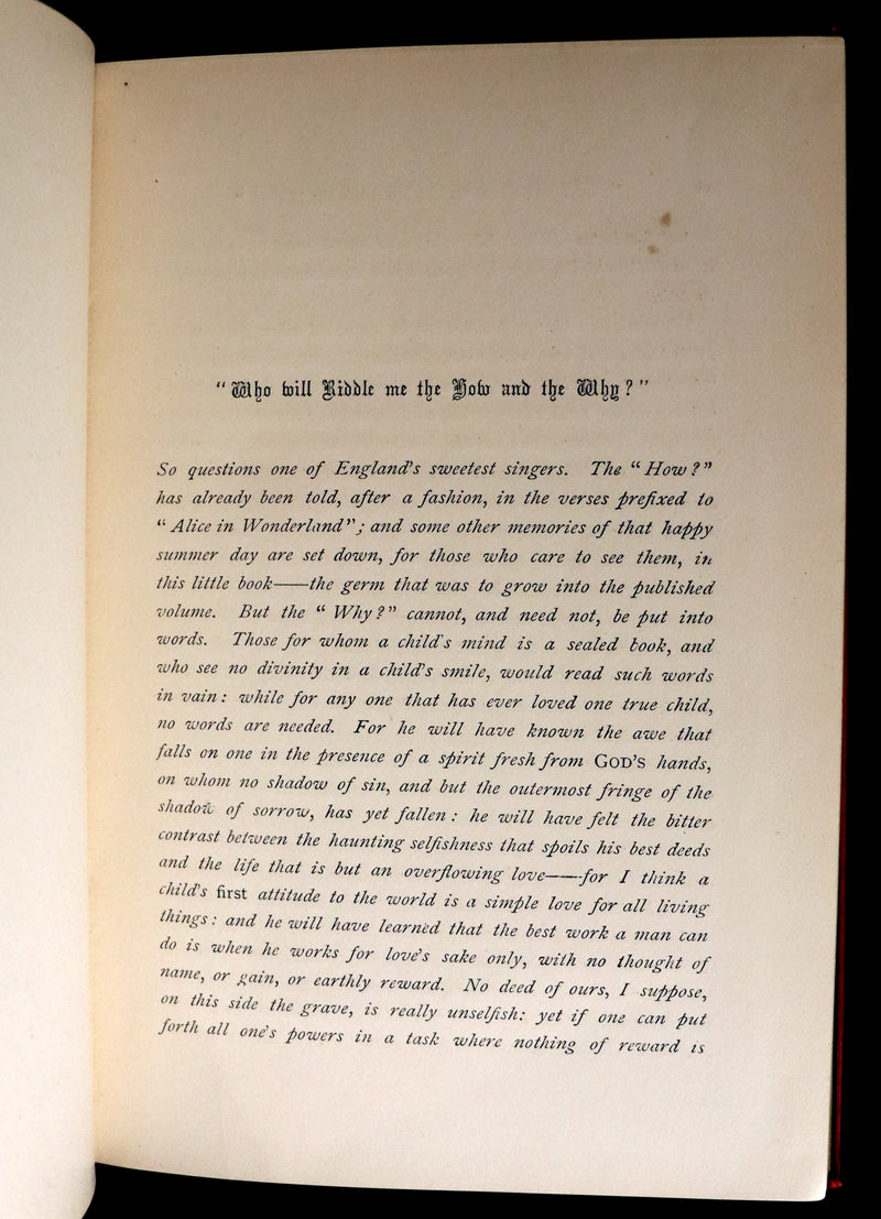 1886 Rare First Edition - Alice's Adventures Under Ground illustrated by Lewis Carroll.