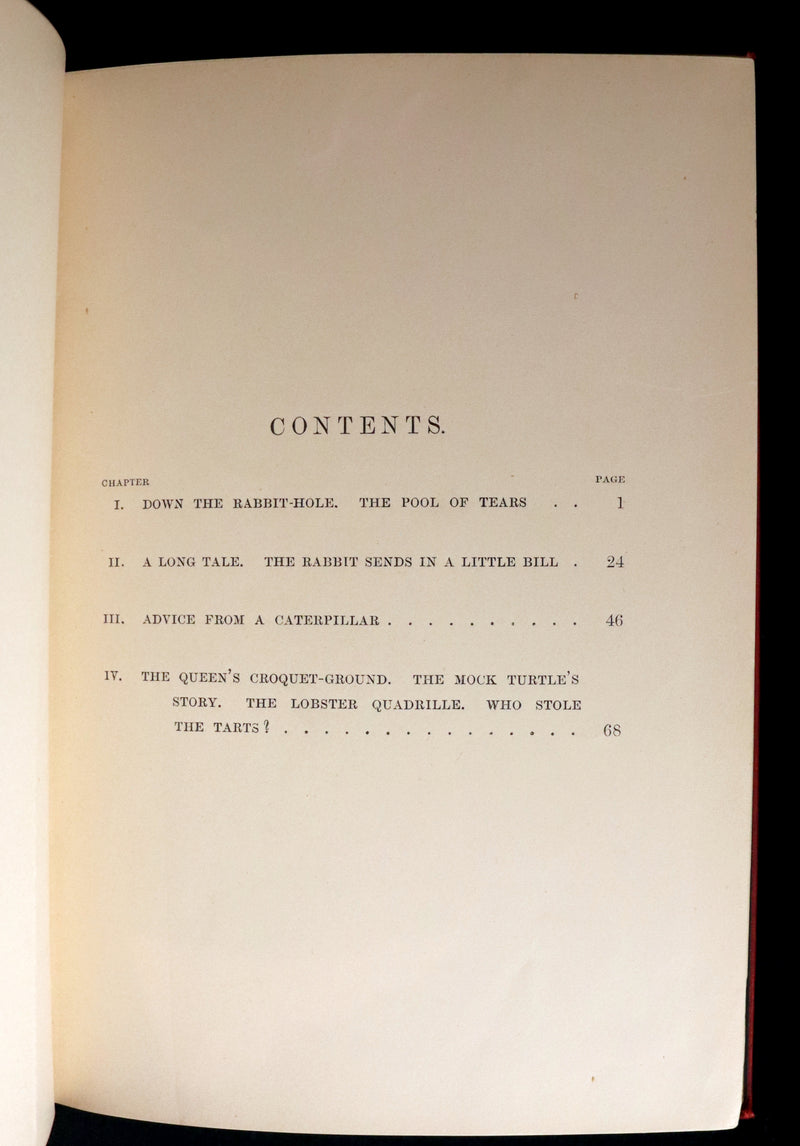 1886 Rare First Edition - Alice's Adventures Under Ground illustrated by Lewis Carroll.