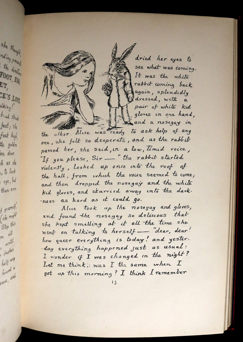 1886 Rare First Edition - Alice's Adventures Under Ground illustrated by Lewis Carroll.