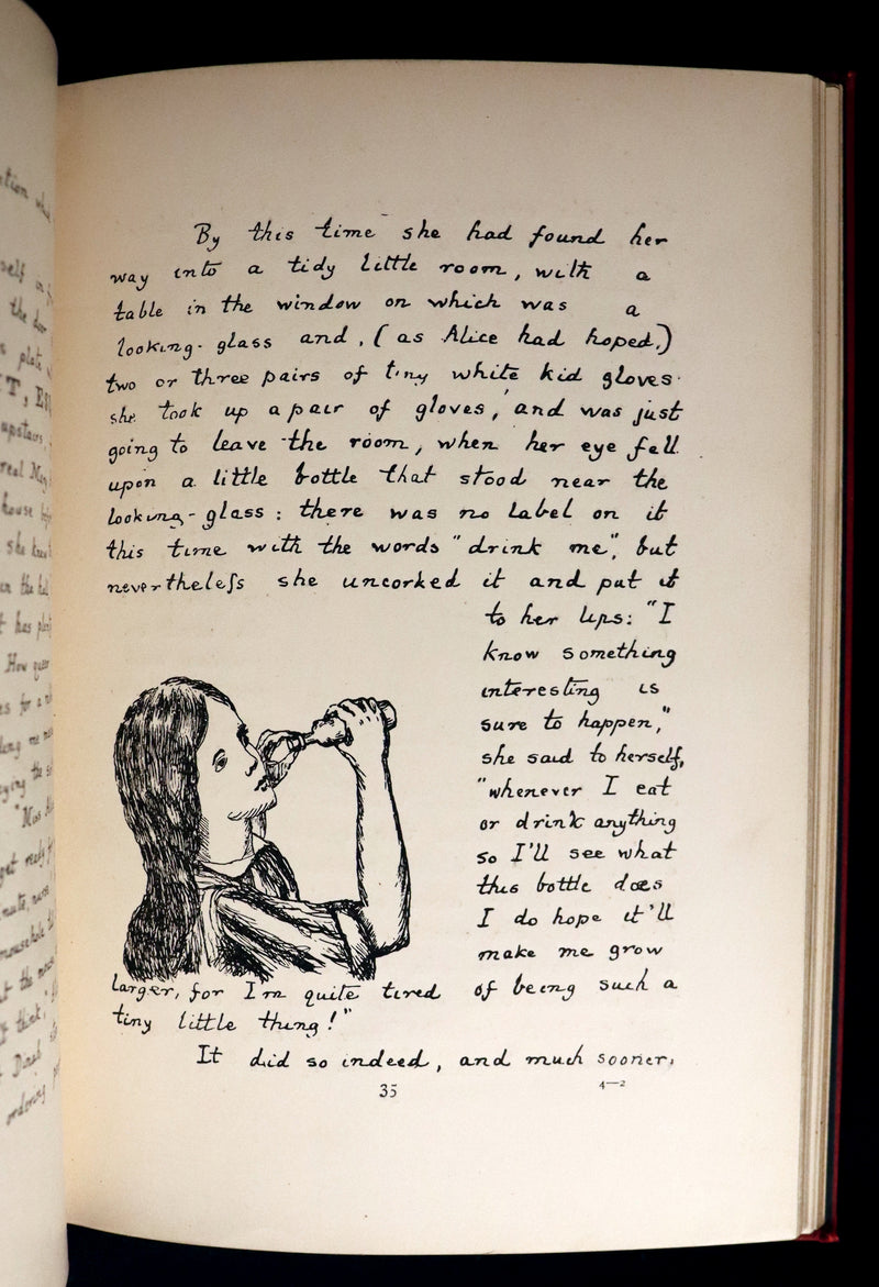 1886 Rare First Edition - Alice's Adventures Under Ground illustrated by Lewis Carroll.