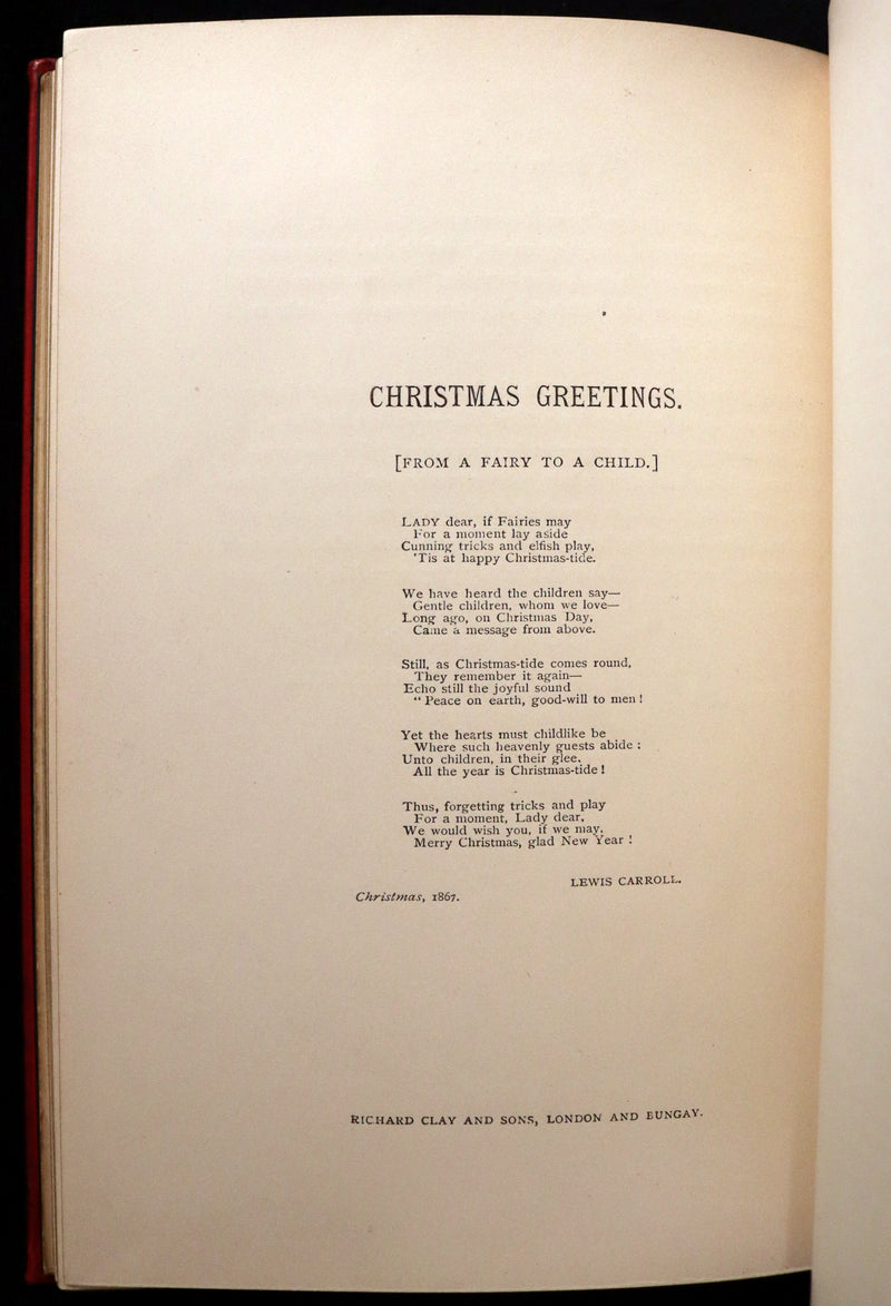 1886 Rare First Edition - Alice's Adventures Under Ground illustrated by Lewis Carroll.