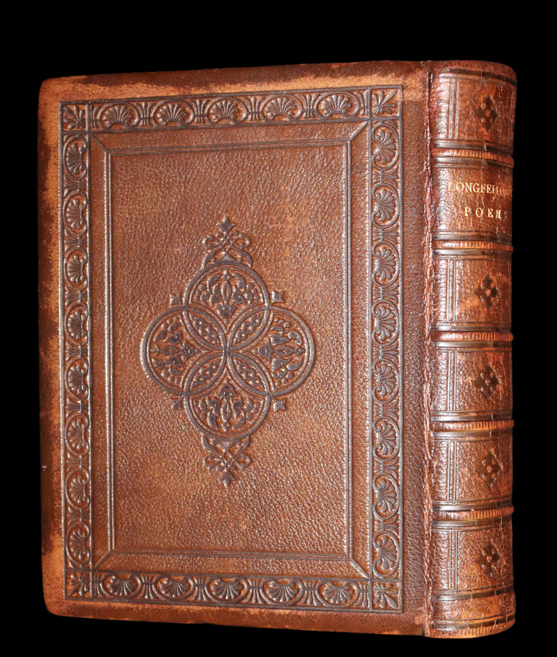 1870 Rare with Longfellow Signature - The Poetical Works of Henry Wadsworth Longfellow.