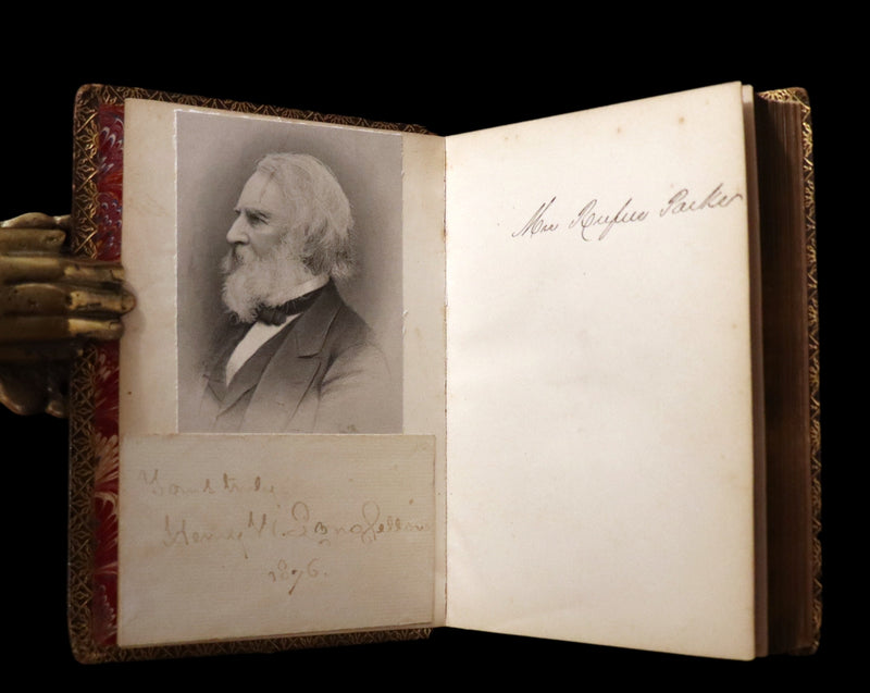 1870 Rare with Longfellow Signature - The Poetical Works of Henry Wadsworth Longfellow.