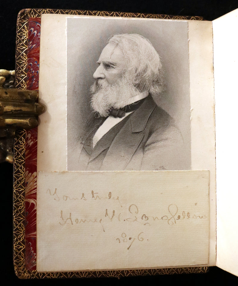 1870 Rare with Longfellow Signature - The Poetical Works of Henry Wadsworth Longfellow.