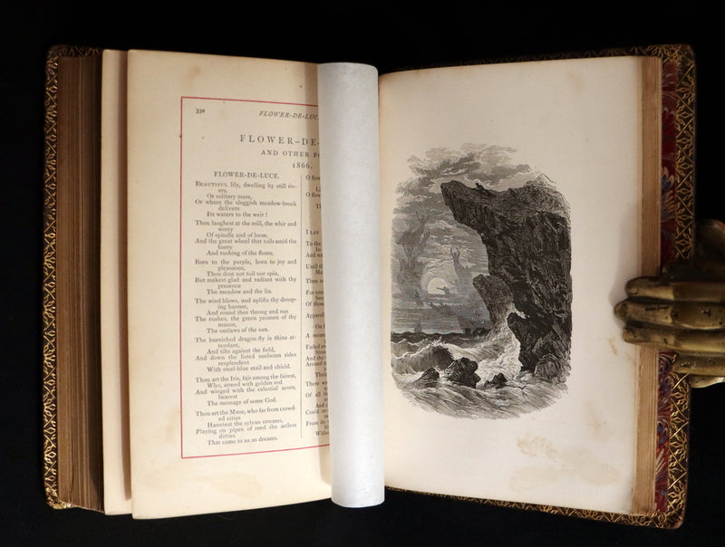 1870 Rare with Longfellow Signature - The Poetical Works of Henry Wadsworth Longfellow.
