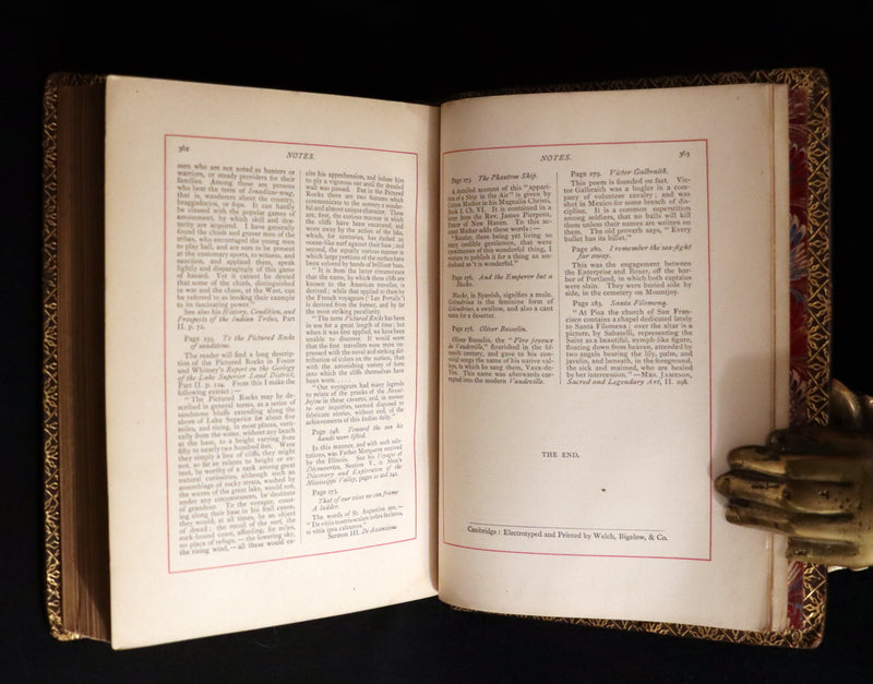 1870 Rare with Longfellow Signature - The Poetical Works of Henry Wadsworth Longfellow.