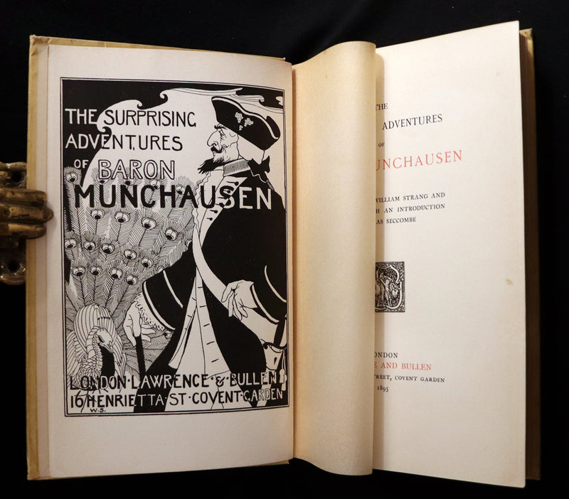 1895 First Edition illustrated by Strang & Clark - The Surprising Adventures of Baron MUNCHAUSEN.