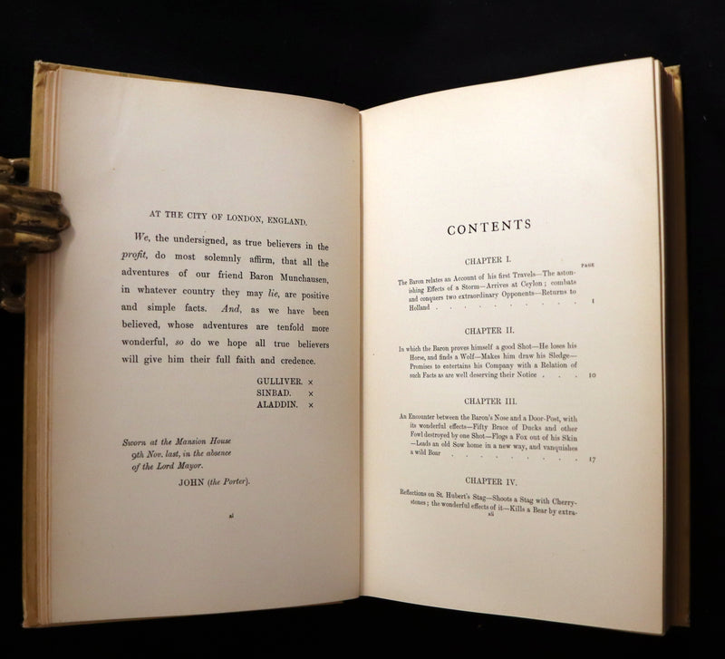 1895 First Edition illustrated by Strang & Clark - The Surprising Adventures of Baron MUNCHAUSEN.