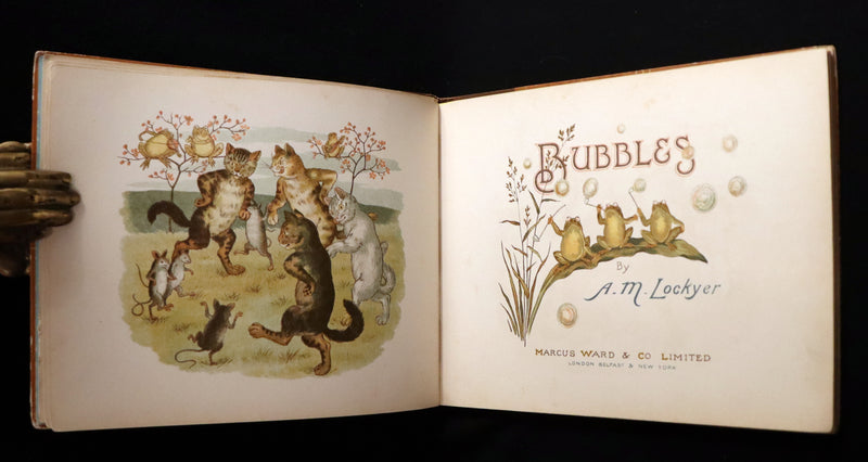 1887 Rare First Edition ~ BUBBLES A children's picture book with descriptive verses by A. M. Lockyer.
