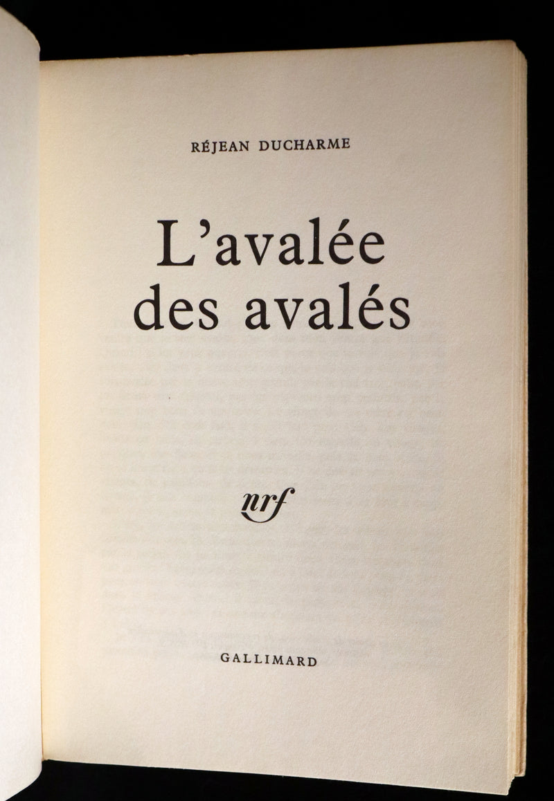 1966 Rare First Edition French Book - L'Avalée des avalés (The Swallower Swallowed) by Réjean Ducharme.