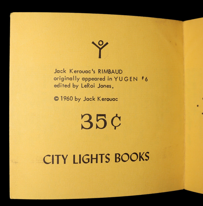 1960 Scarce First edition, First printing (priced 35c) - RIMBAUD by Jack KEROUAC.