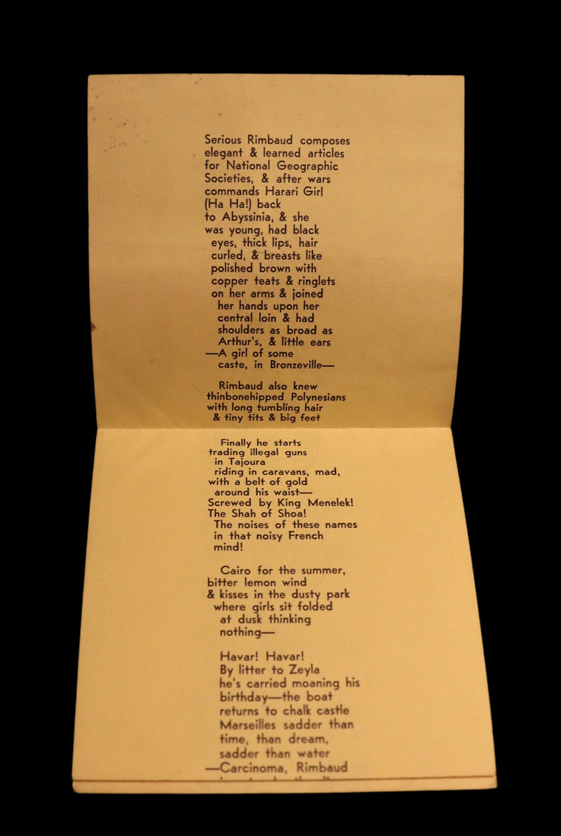 1960 Scarce First edition, First printing (priced 35c) - RIMBAUD by Jack KEROUAC.