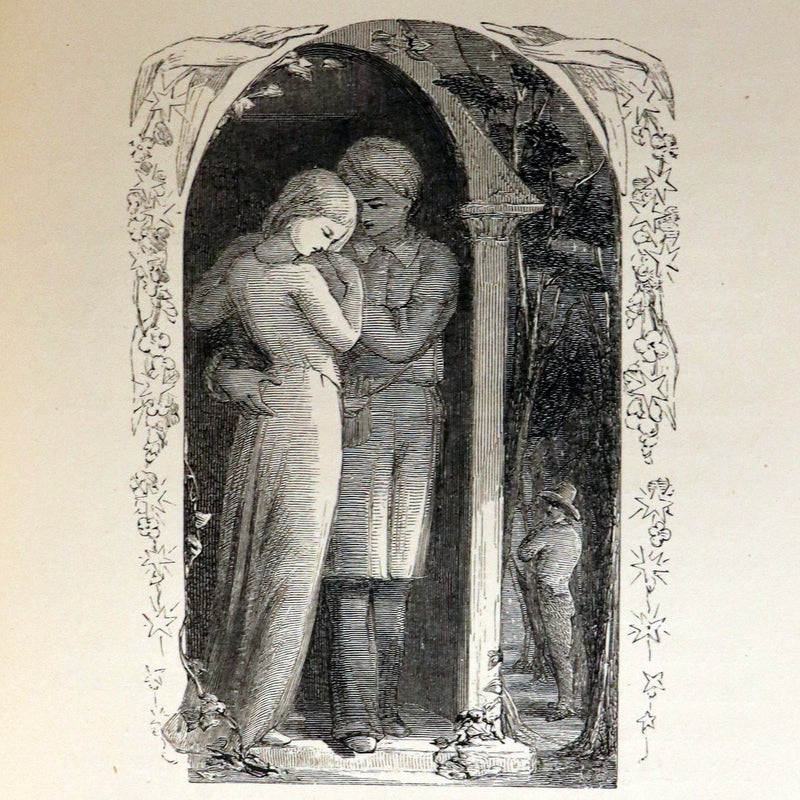 1854 Rare Victorian Book - Evangeline, A tale of Acadie by Henry Wadsworth Longfellow. Illustrated.