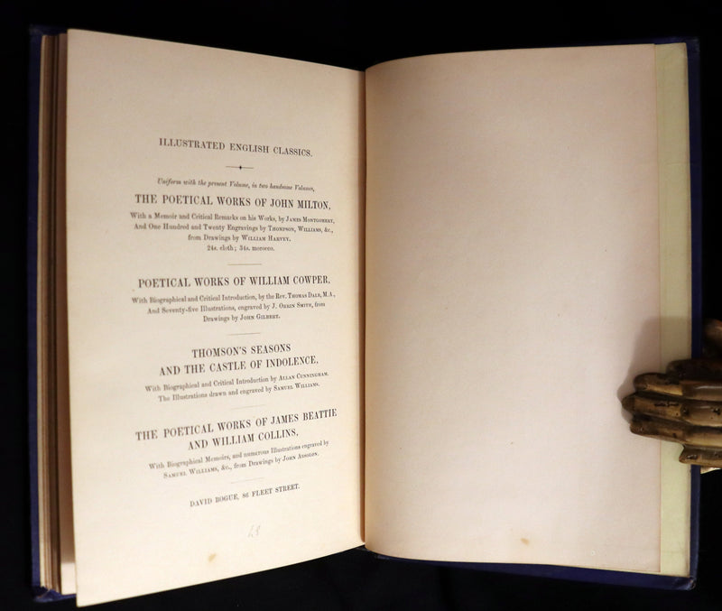 1854 Rare Victorian Book - Evangeline, A tale of Acadie by Henry Wadsworth Longfellow. Illustrated.