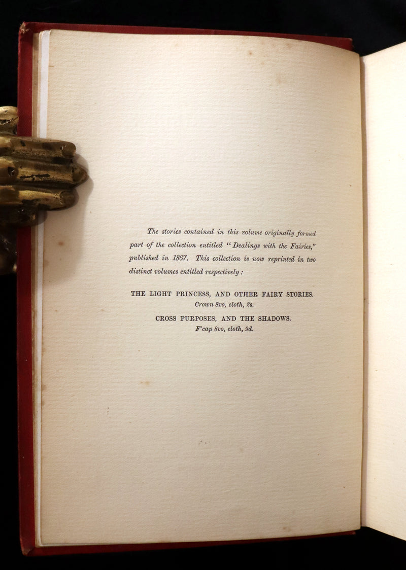 1890 Scarce Book - THE LIGHT PRINCESS and Other Fairy Stories by George Macdonald.