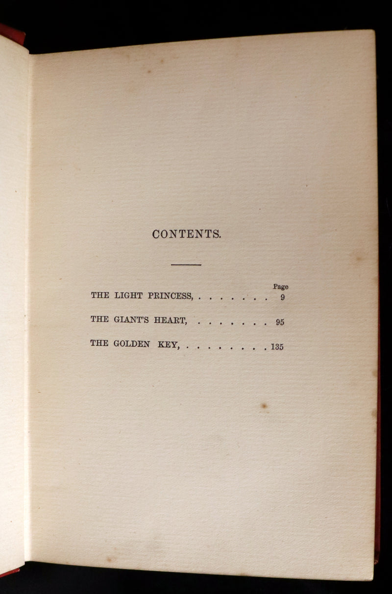 1890 Scarce Book - THE LIGHT PRINCESS and Other Fairy Stories by George Macdonald.