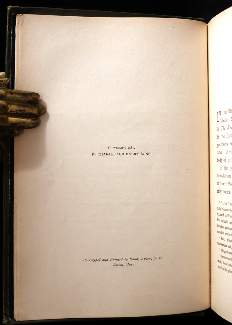 1881 Rare First Edition - The Boy's Mabinogion being the Earliest Welsh Tales of King Arthur.