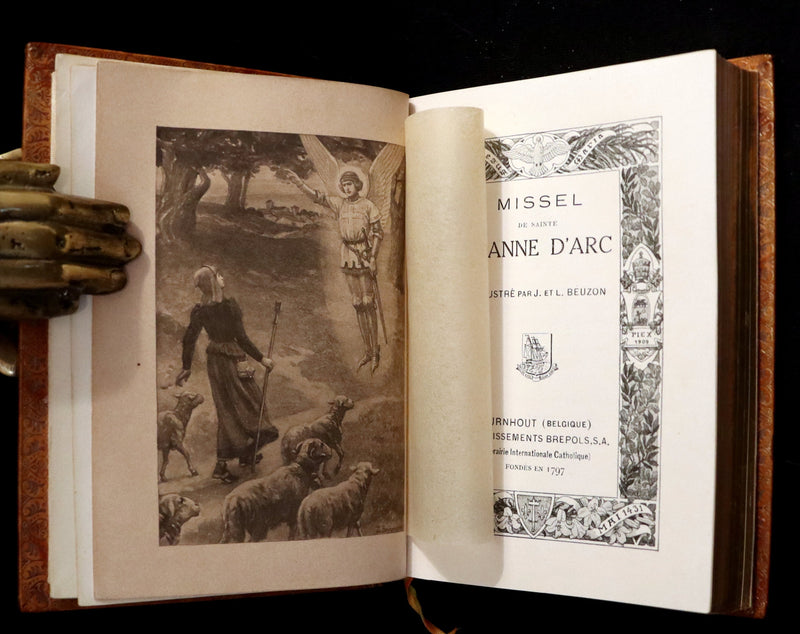 1910 Rare French Book - Missal of Saint JOAN OF ARC - Missel de SAINTE JEANNE D'ARC.
