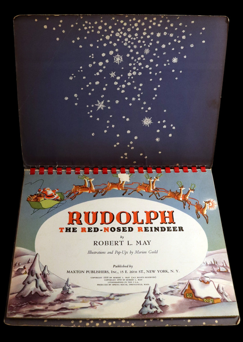 1950 Rare Pop-Up Edition - RUDOLPH The Red-Nosed Reindeer by Robert L ...