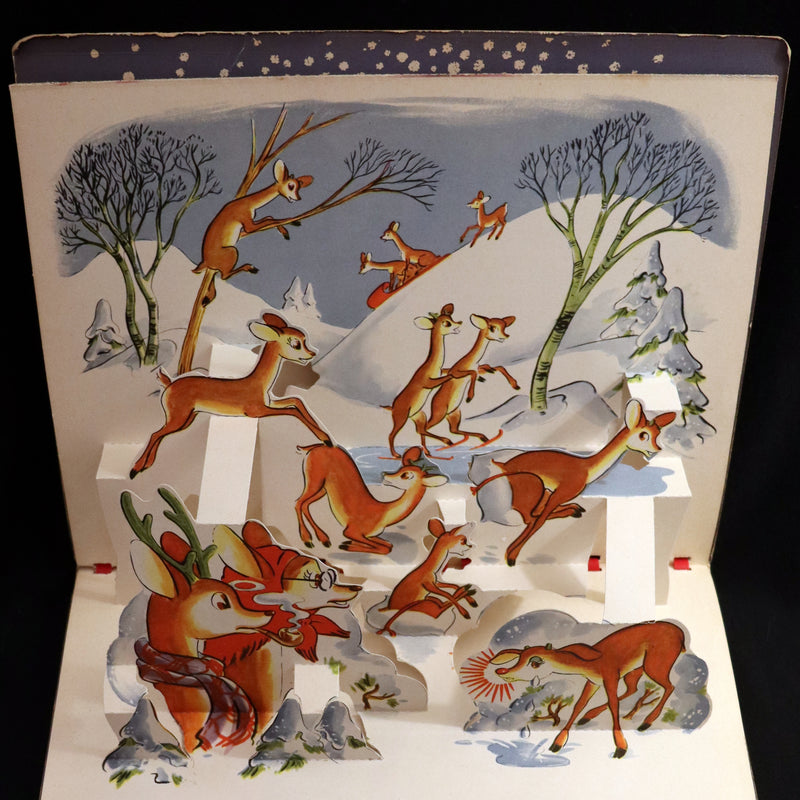 1950 Rare Pop-Up Edition - RUDOLPH The Red-Nosed Reindeer by Robert L. May, Illustrated by Marion Guild.