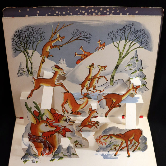 1950 Rare Pop-Up Edition - RUDOLPH The Red-Nosed Reindeer by Robert L. May, Illustrated by Marion Guild.