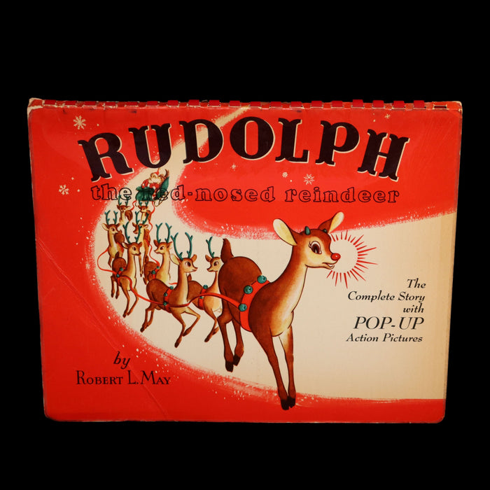 1950 Rare Pop-Up Edition - RUDOLPH The Red-Nosed Reindeer by Robert L. May, Illustrated by Marion Guild.