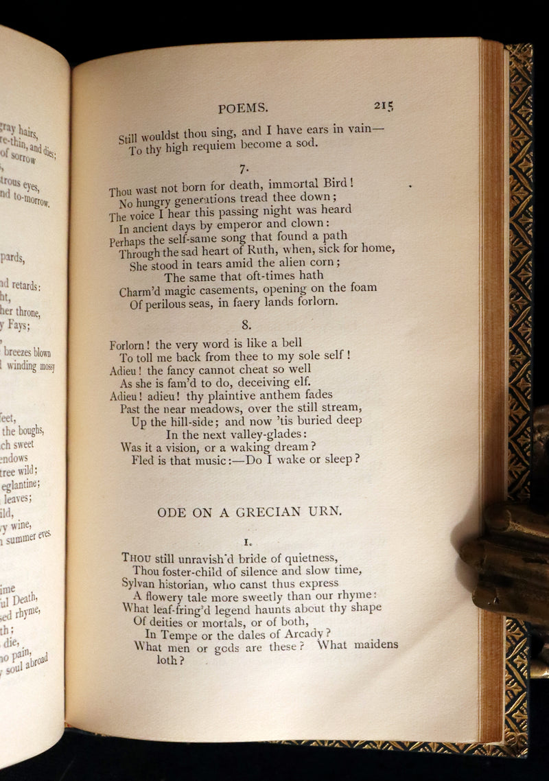 1929 Beautiful Book bound by Riviere & Son - The Poetical Works of John Keats. Ode on Melancholy.