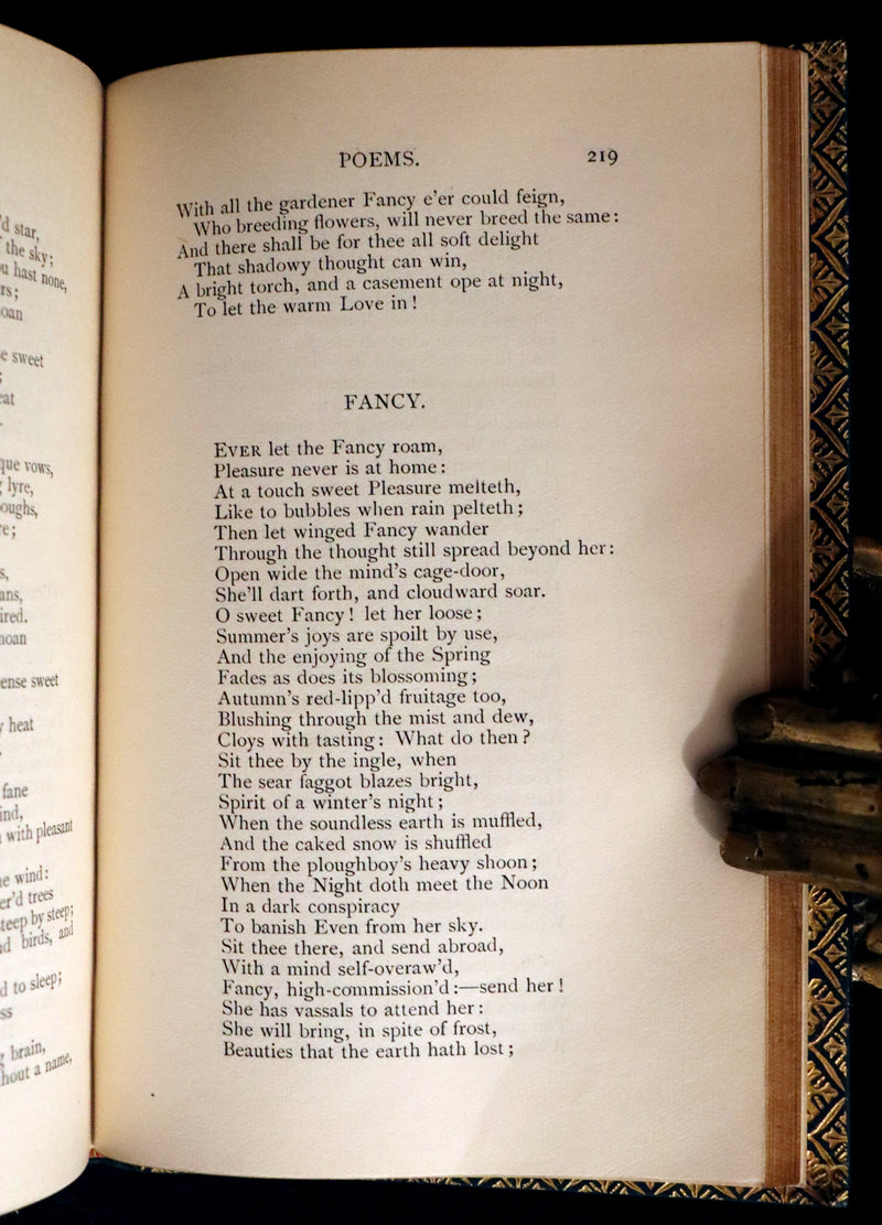 1929 Beautiful Book bound by Riviere & Son - The Poetical Works of John Keats. Ode on Melancholy.