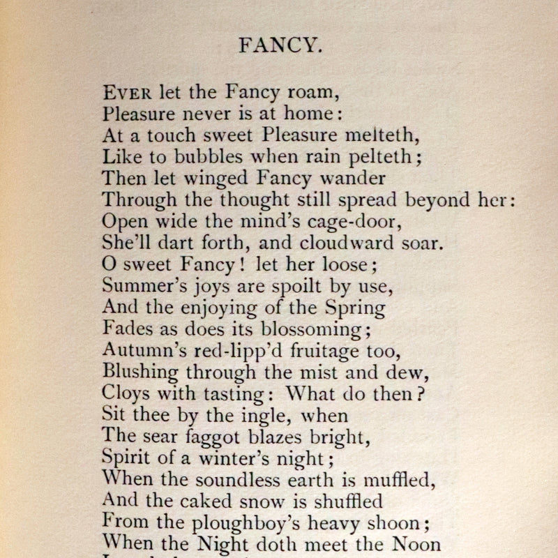 1929 Beautiful Book bound by Riviere & Son - The Poetical Works of John Keats. Ode on Melancholy.