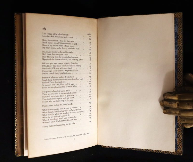 1929 Beautiful Book bound by Riviere & Son - The Poetical Works of John Keats. Ode on Melancholy.