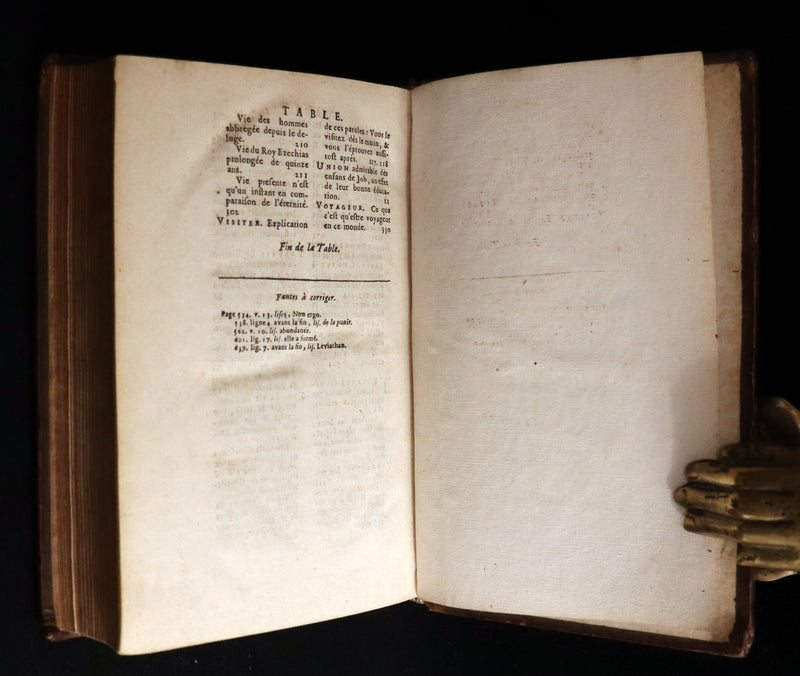 1699 Rare Latin French Book Bible - BOOK of JOB by Isaac-Louis Le Maistre de Sacy.