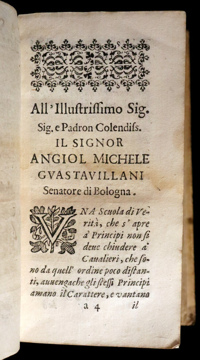 1655 Scarce Italian Vellum Book - The School of Truth - La Scuola della Verità by Luigi Giuglaris.