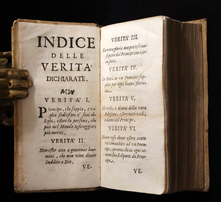 1655 Scarce Italian Vellum Book - The School of Truth - La Scuola della Verità by Luigi Giuglaris.