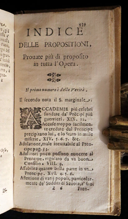 1655 Scarce Italian Vellum Book - The School of Truth - La Scuola della Verità by Luigi Giuglaris.