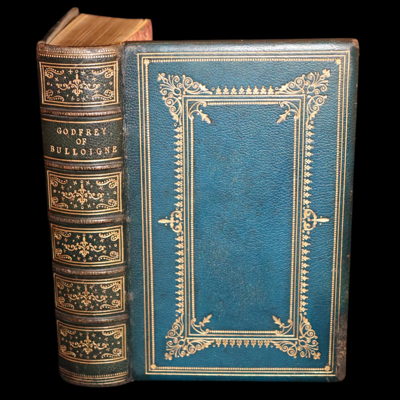 1858 Rare Victorian Book - Godfrey of Bulloigne or Jerusalem Delivered by Torquato Tasso. Illustrated.
