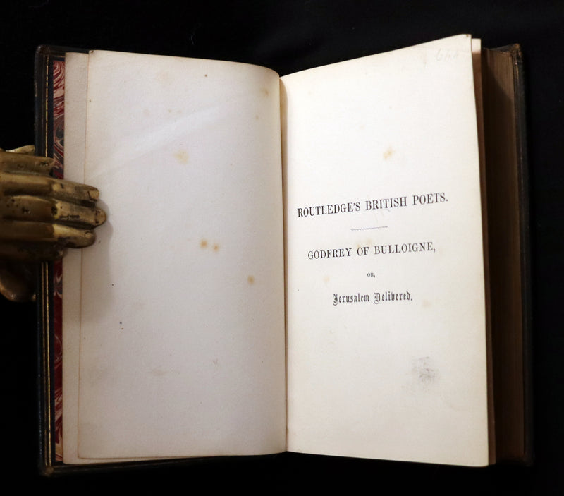 1858 Rare Victorian Book - Godfrey of Bulloigne or Jerusalem Delivered by Torquato Tasso. Illustrated.