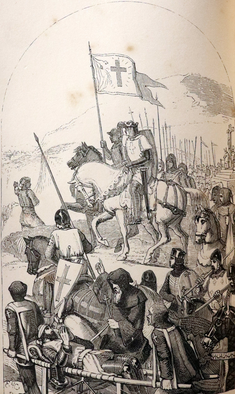 1858 Rare Victorian Book - Godfrey of Bulloigne or Jerusalem Delivered by Torquato Tasso. Illustrated.