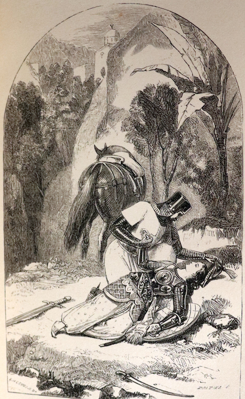 1858 Rare Victorian Book - Godfrey of Bulloigne or Jerusalem Delivered by Torquato Tasso. Illustrated.