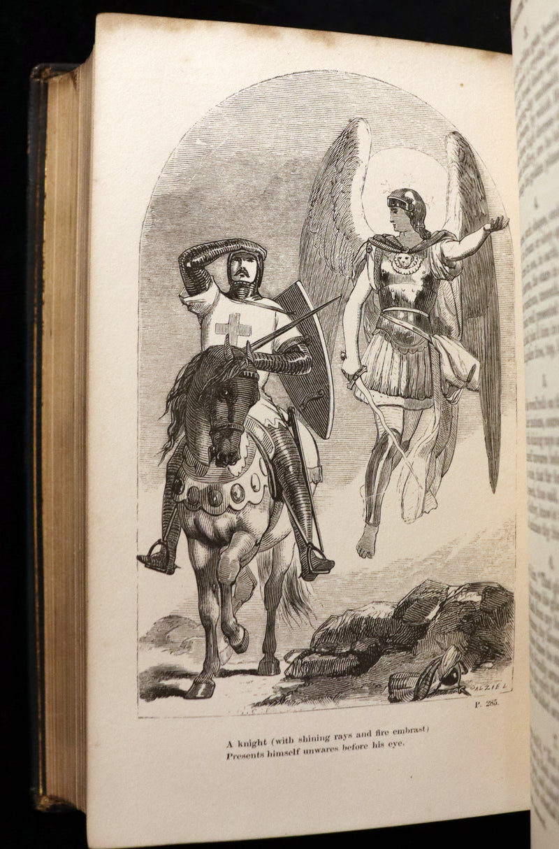 1858 Rare Victorian Book - Godfrey of Bulloigne or Jerusalem Delivered by Torquato Tasso. Illustrated.