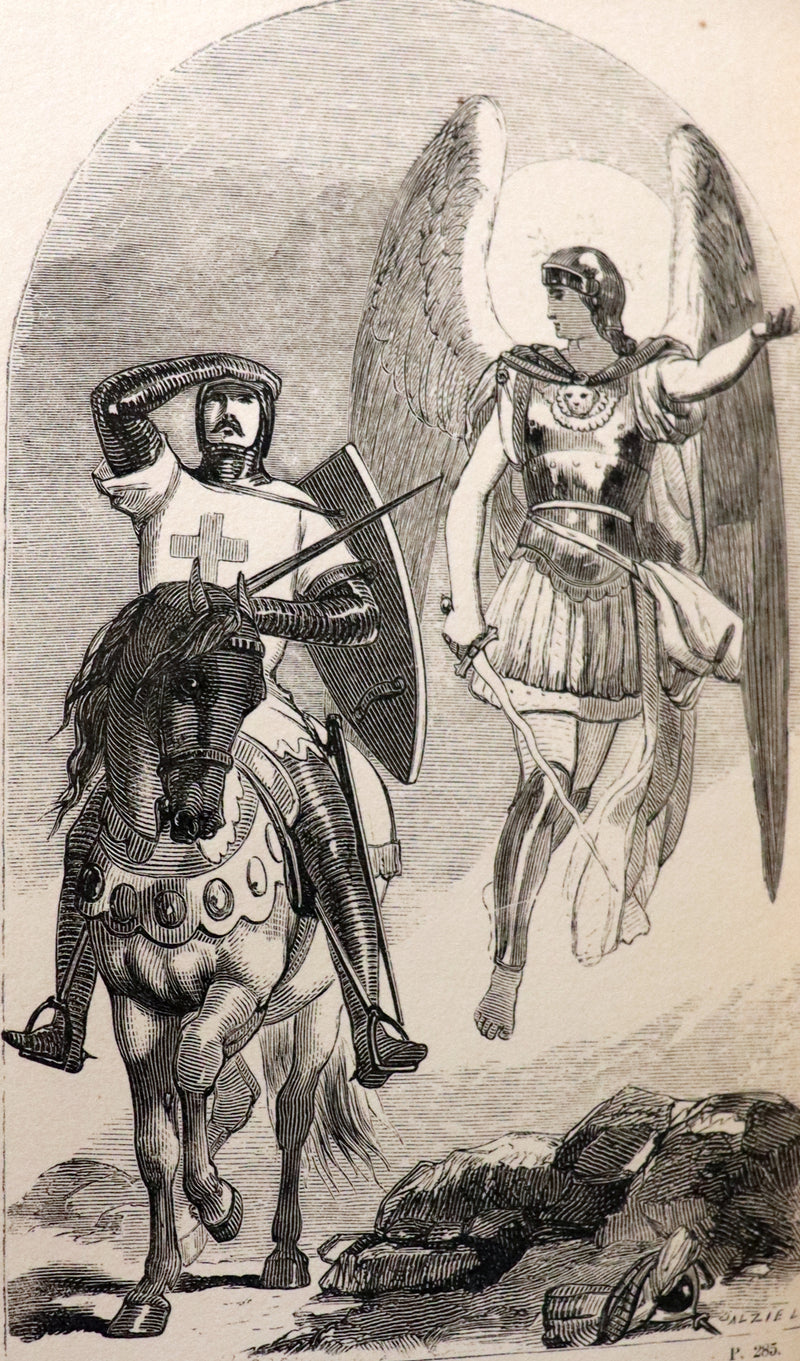 1858 Rare Victorian Book - Godfrey of Bulloigne or Jerusalem Delivered by Torquato Tasso. Illustrated.