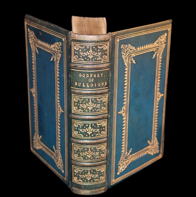 1858 Rare Victorian Book - Godfrey of Bulloigne or Jerusalem Delivered by Torquato Tasso. Illustrated.