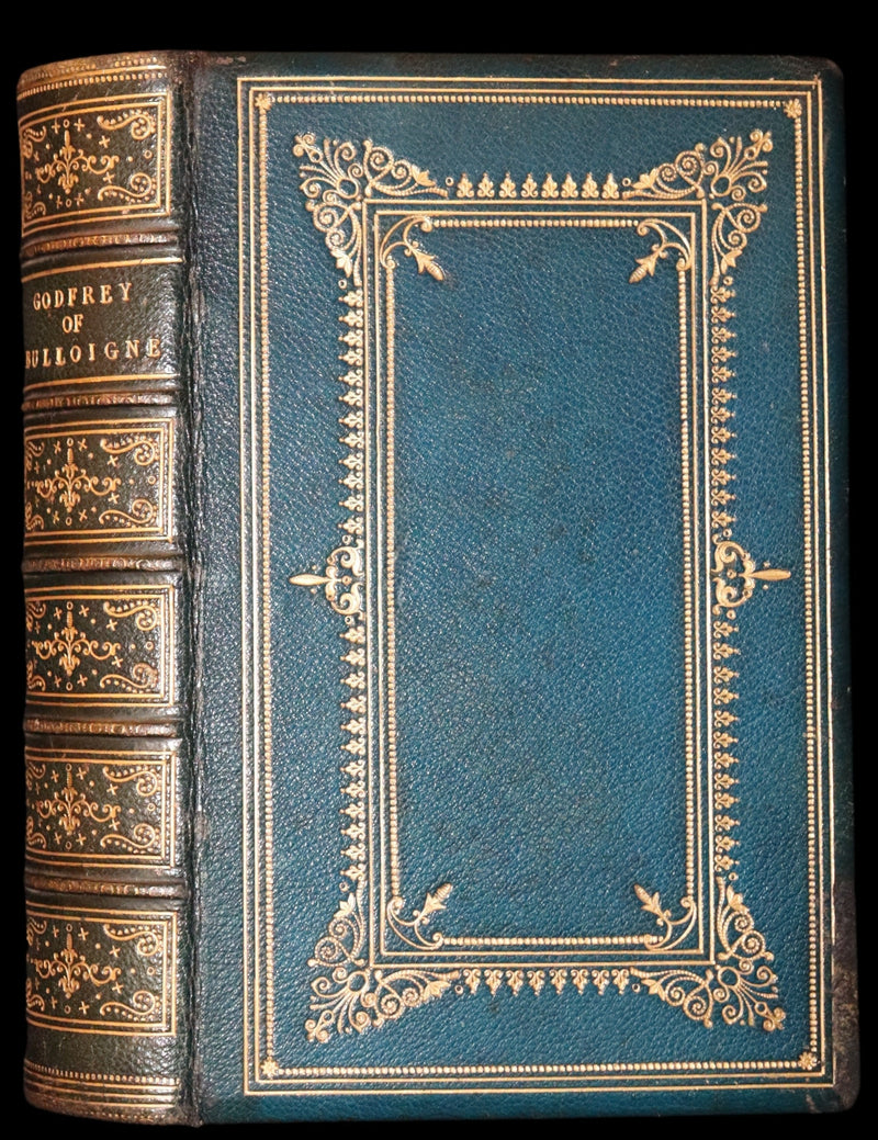 1858 Rare Victorian Book - Godfrey of Bulloigne or Jerusalem Delivered by Torquato Tasso. Illustrated.