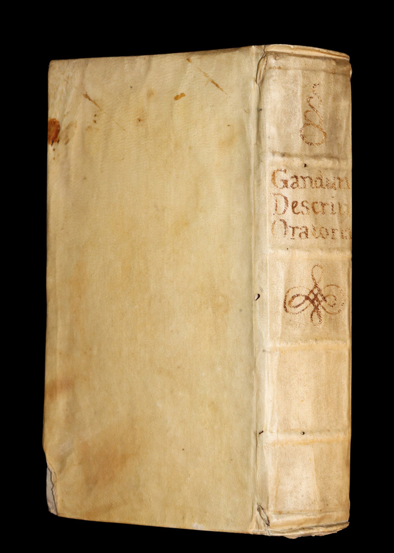 1726 Scarce Latin Vellum Book - Descriptiones Oratoriae ex probatissimis auctoribus excerptae by Gandutius Ioannes Baptista.
