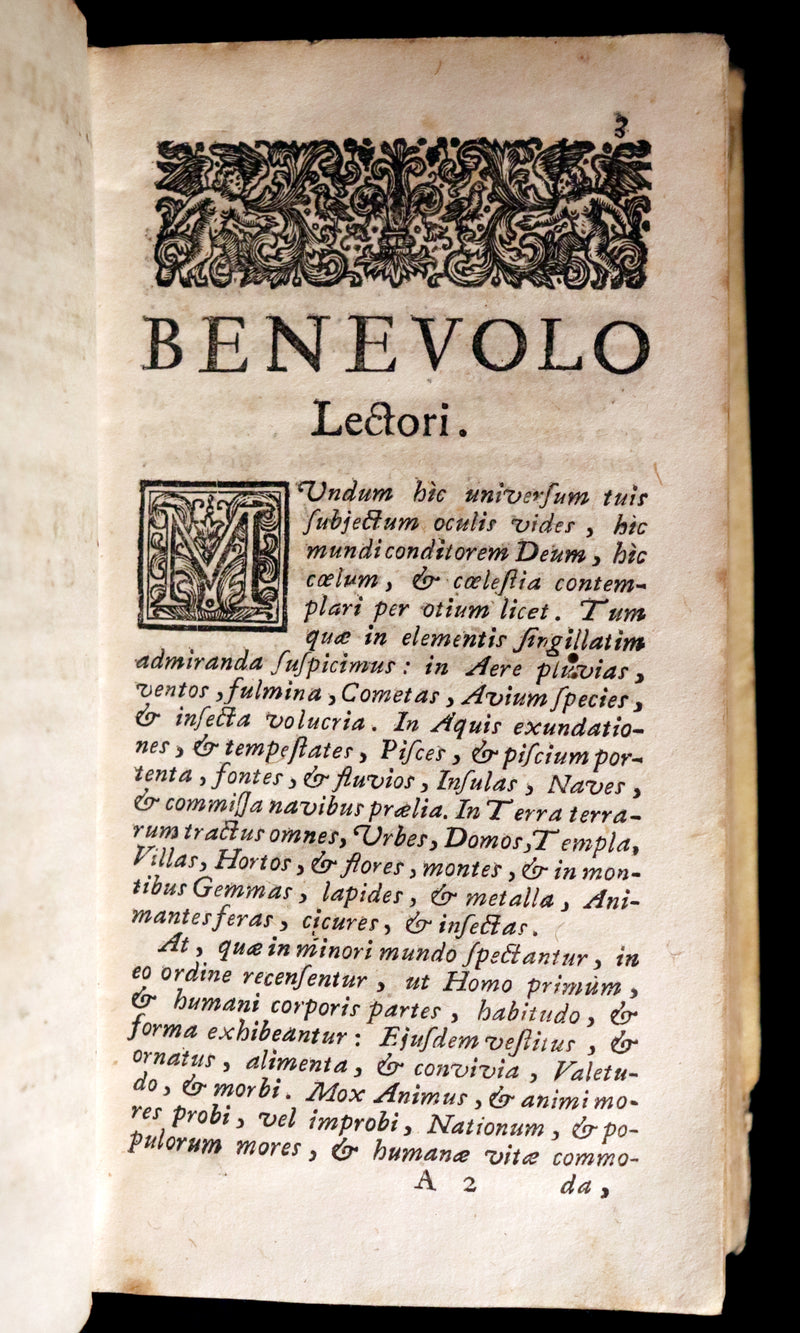 1726 Scarce Latin Vellum Book - Descriptiones Oratoriae ex probatissimis auctoribus excerptae by Gandutius Ioannes Baptista.