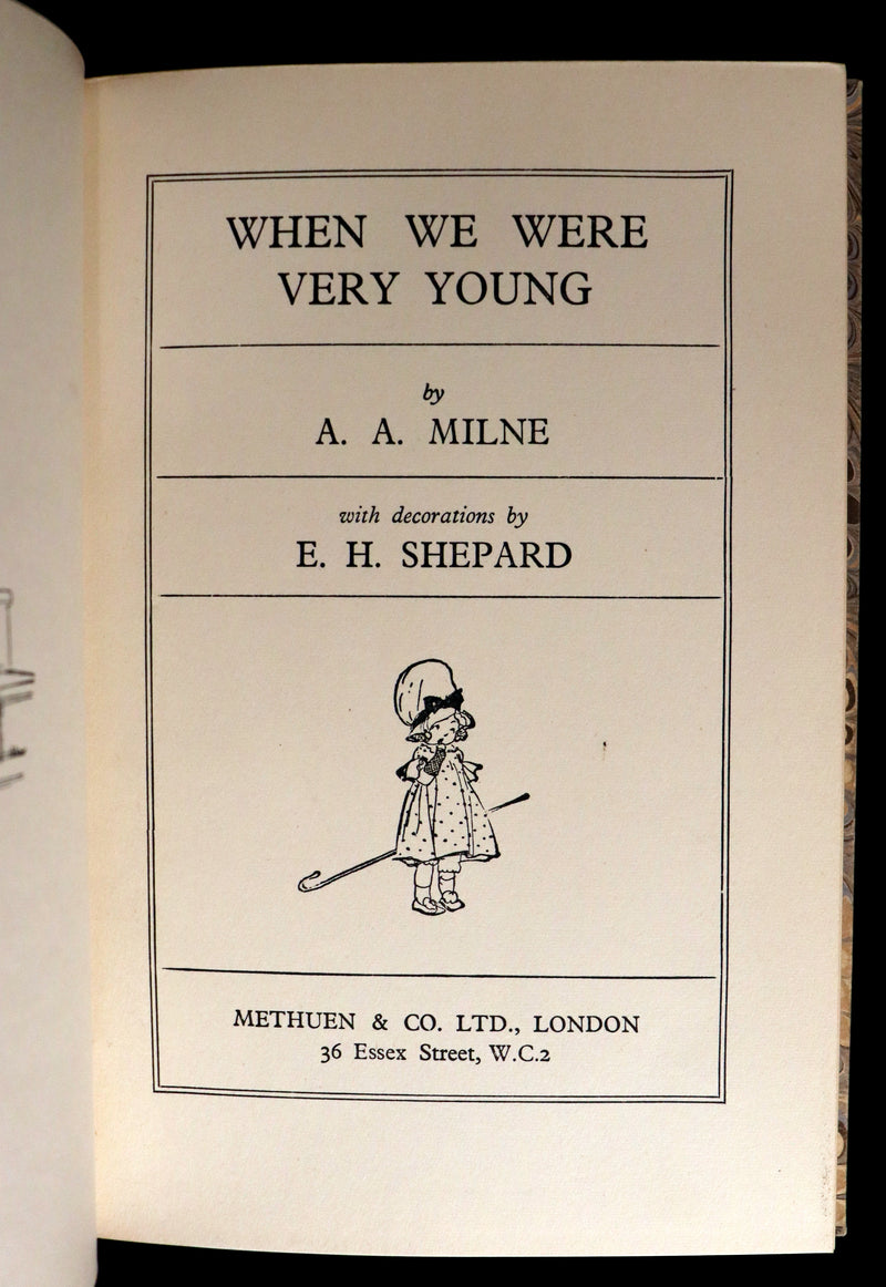 1956 Beautiful binding - When We Were Very Young by A. A. Milne & Ernest H. Shepard.