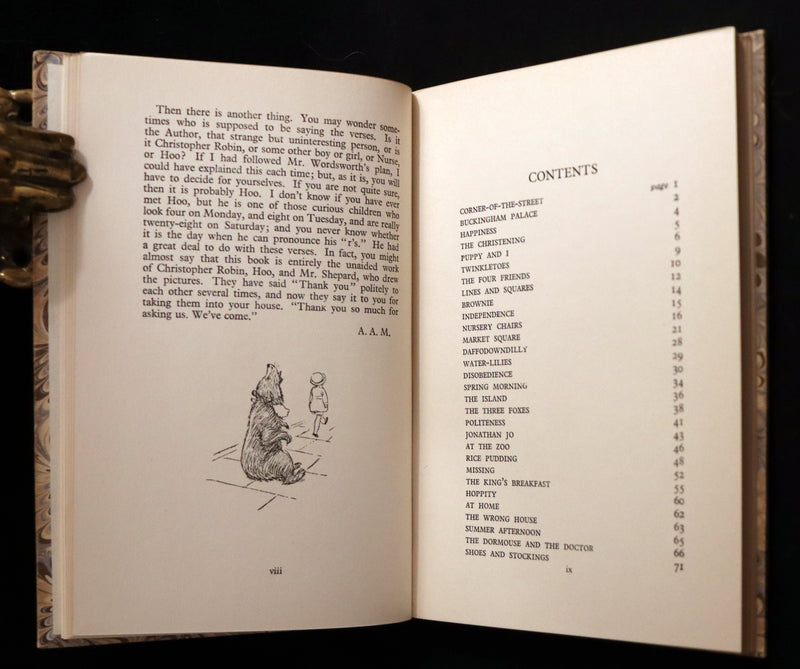 1956 Beautiful binding - When We Were Very Young by A. A. Milne & Ernest H. Shepard.
